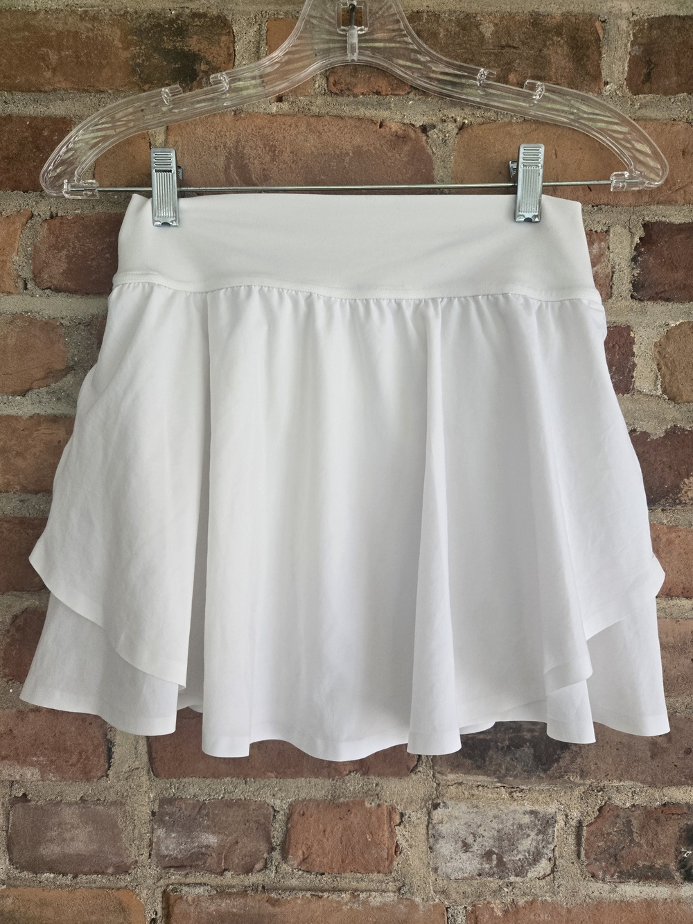 White Tiered Circle Skirt with Flowy Flare